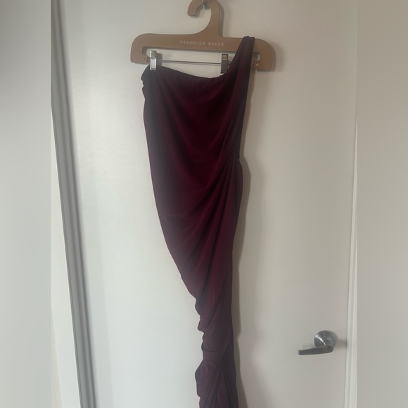 Norma Kamali One-Shoulder Dress in Burgundy - Picture 5 of 5